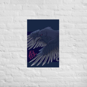 Poster "Flying raven"